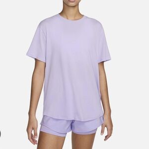 Nike Light Purple Relaxed T-Shirt and Shorts
